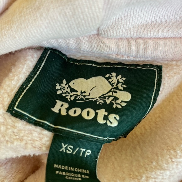 Roots Baby Pink Drawstring Hoodie with Logo - Picture 4 of 8